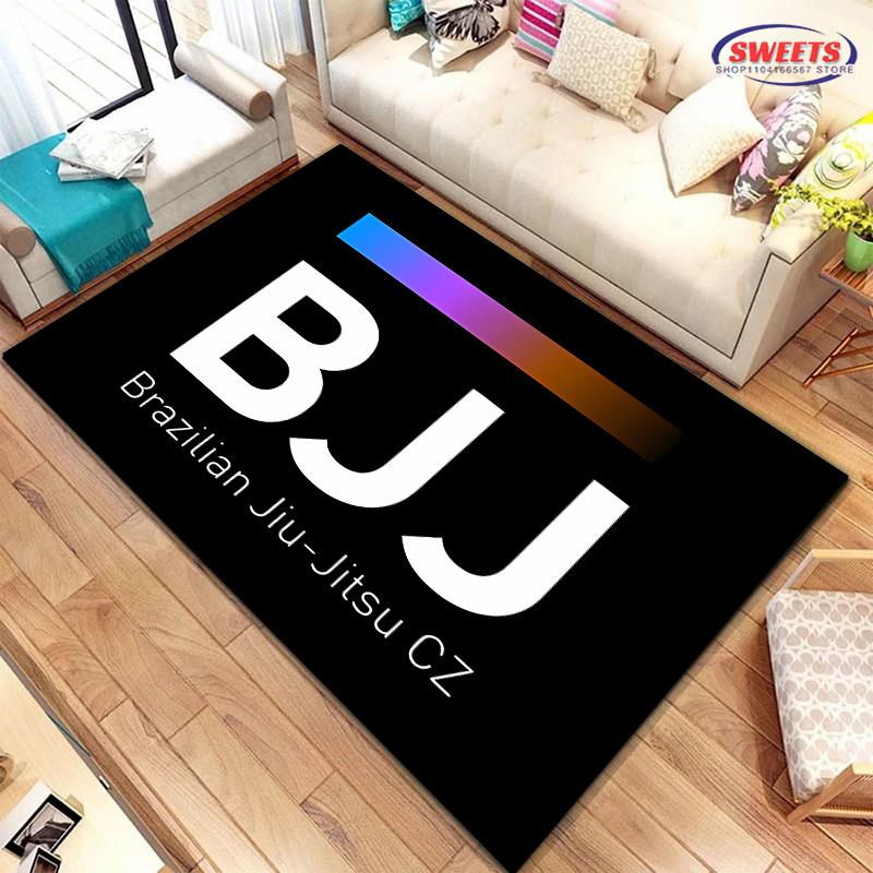 Jiu-Jitsu Warrior Japanese Bjj Gi &Black Belt Mma Carpet for Home Living Room Bedroom Sofa Doormat Floor Rug Anti-slip Decor Mat