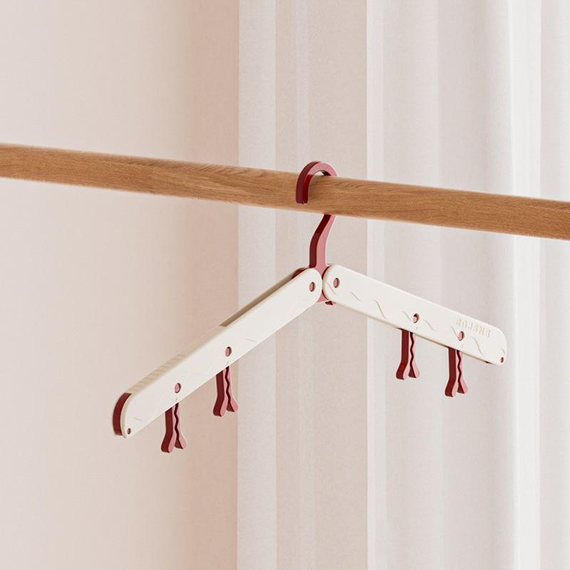 New Portable Multifunctional Travel Cute Clothes Hanger, Home Student Dormitory Clothes Hanger, Foldable Clothes Hanger