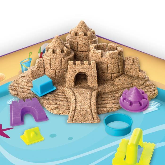COFFRET PLAGE 340G + 9 ACCESSOIRES - KINETIC SAND - SABLE MAGIQUE - Jouet 3 ans
