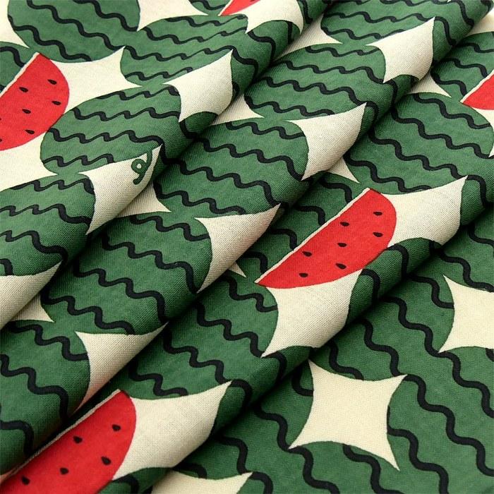 Hamawen Sample Tenugui Watermelon Large Off-White, approx. 34cm x 90cm