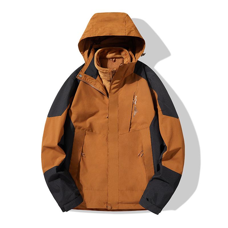 Unisex Three-in-One Waterproof Windproof Mink Fleece Hiking Jacket - Custom LG