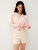 Antome Claire Linen Sheer Cardigan (Shell Pink)