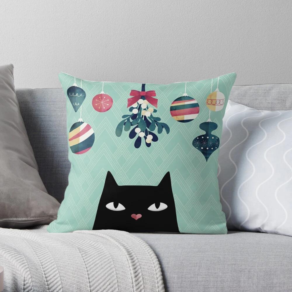 Cute Cat Pattern Pillowcase Interior Decoration Office Living Room Home Pillowcase
