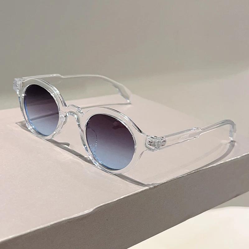 Round Rim Sunglasses Men Vintage Candy Color Outdoor Casual Shades Women New Retro Brand Design Cute Gradient Sun Glasses