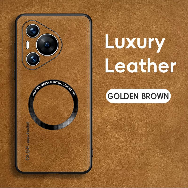 Magnetic Retro Leather Soft Case For Huawei Pura 70 Ultra Pura 70 Pro Plus Pura70 Pro Plus Wireless Charging Phone Case Cover