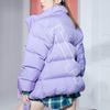 MLB Basic Logo Los Angeles Dodgers Logo Stand Collar Comfortable Bread Jacket Down Jacket Winter Unisex Jacket Light-Purple 3ADJB0116-07LDL