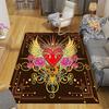 1pc Hearts and roses Design Area Rug - Soft, Anti-Slip, and Durable Gaming Room Decor for Bedroom