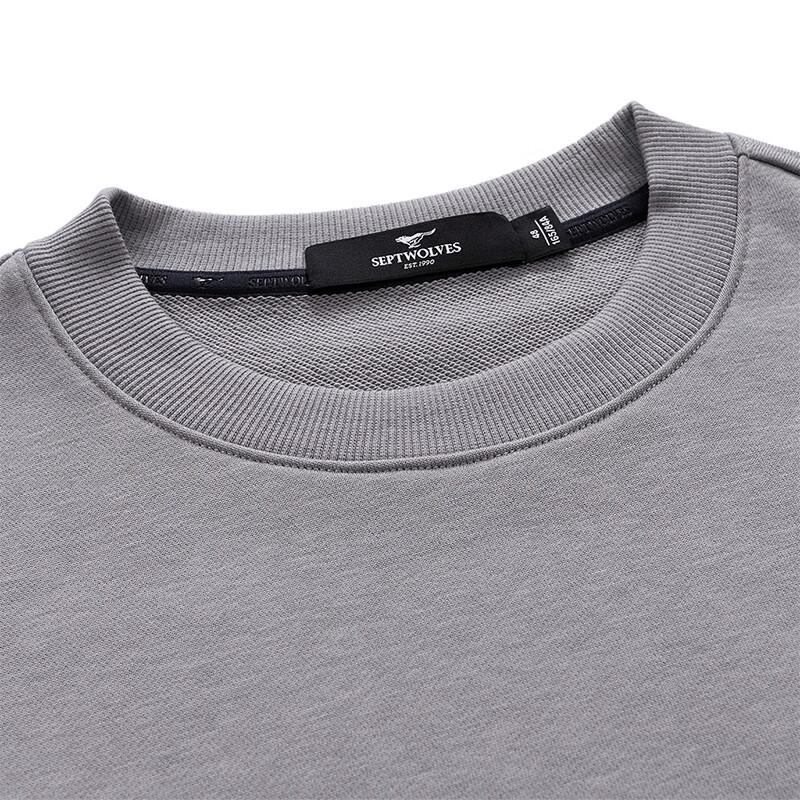 Septwolves Men's Classic Embroidered Crewneck Sweatshirt