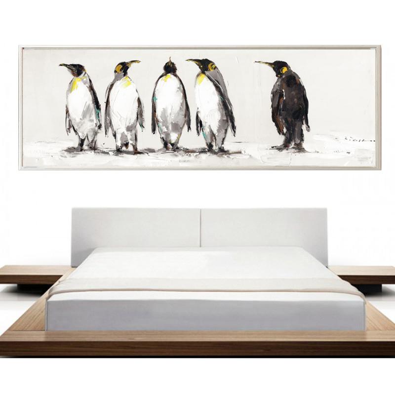 Lovely Animal Landscape Canvas Painting Penguins Digital Posters and Prints Wall Art Pictures Living Room Home Decor No Frame