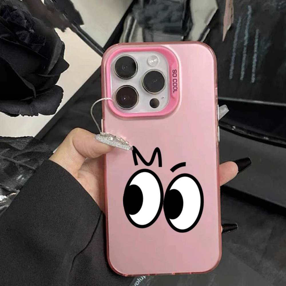 Kawaii Emoji  Phone Case For IPhone 16 17 15 14 12 13 Pro Max white Color Shockproof Cover