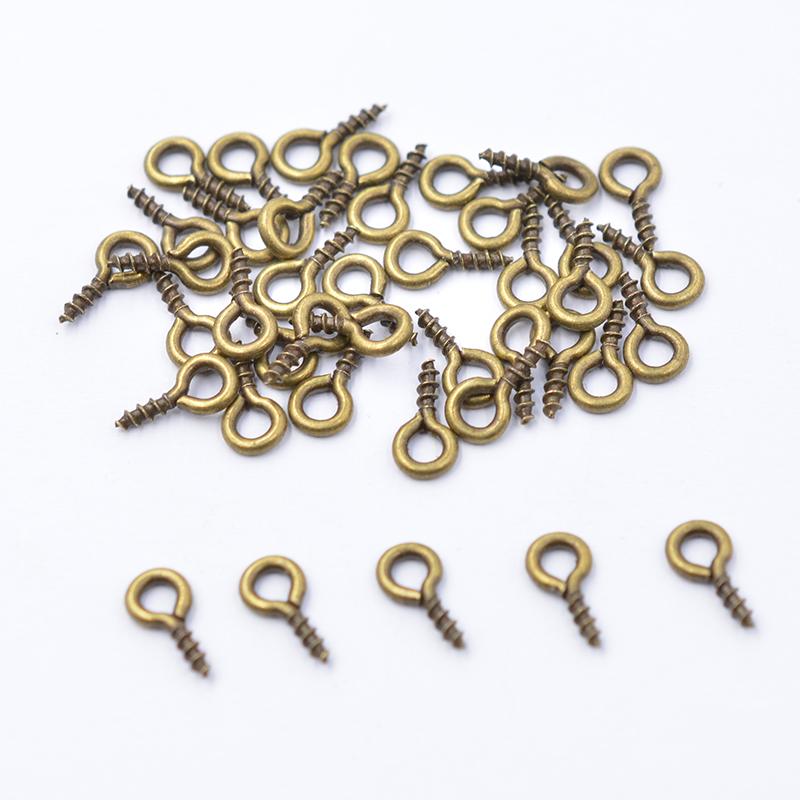 

Маленькие Овечьи Глазки Крошечные Булавки Айпины Крючки Люверсы Винтовые Застежки Крючки Бусины для Изготовления Ювелирных Изделий 5x10mm бронзовый