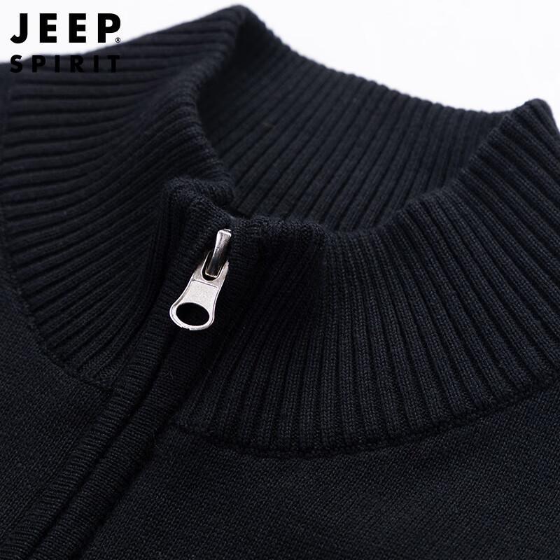 JEEP SPIRIT Men's Full-Zip Knit Cardigan