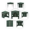 2x2m Pop-Up Gazebo, with Curtain Walls and Windows, Green