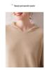 Women's 100% Pure Cashmere Hooded Sweatshirt - Autumn/Winter Long Sleeve Pullover Sweater.