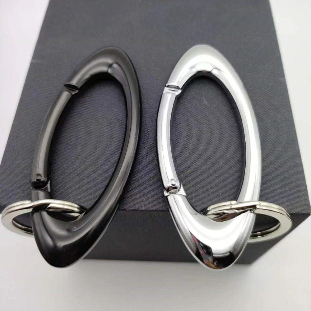 

Oval Safety Auto Lock Buckle Bold Outdoor Sports Buckle Professional Carabiner Backpack чорний