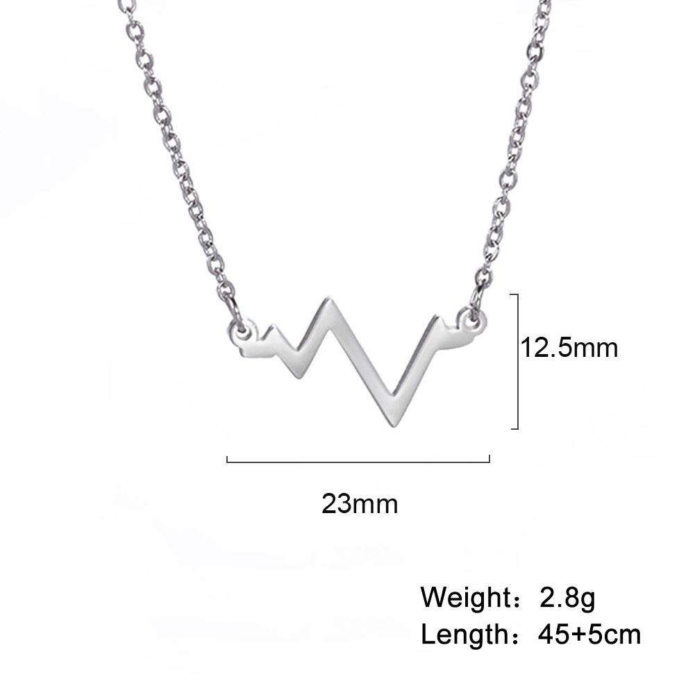 My Shape Lightning Necklaces For Women Tooth Mountain Heart Stainless Steel Necklace Choker Fashion Jewelry Gifts For Girlfriend