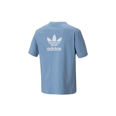 Originals B+F Trefoil Tee With Logo Print Men Tops Blue H37747