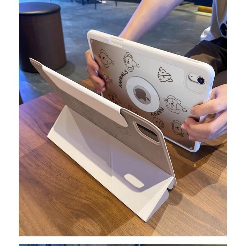 IPad Pro 11 Case Mini 7 Magnetic Detachable Acrylic Protective Cover 3-Fold Stand Anti-Scratch Shockproof