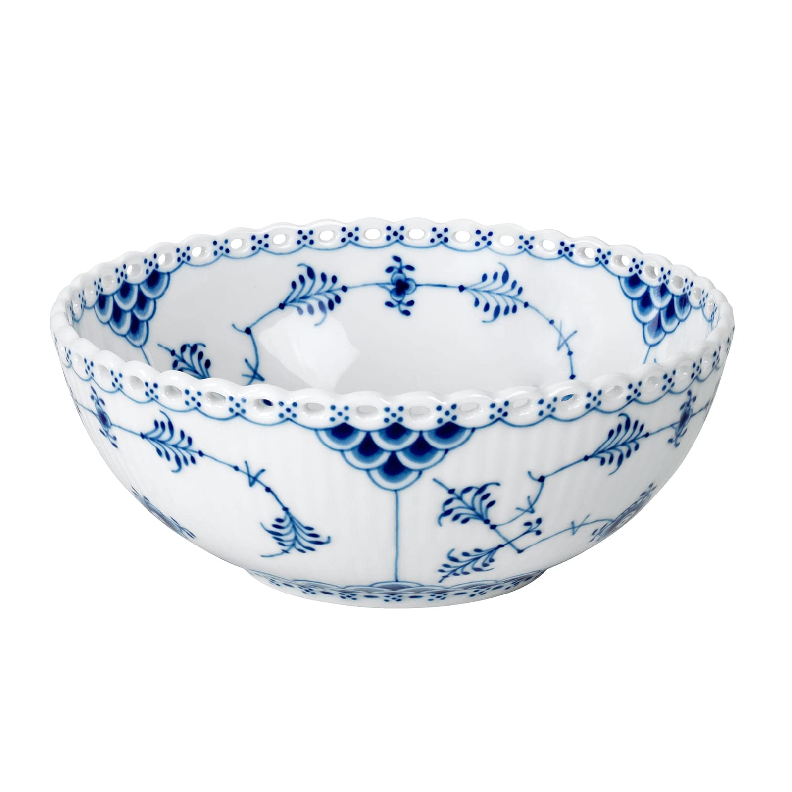 

Imported Royal Copenhagen Blue Fluted Full Lace Soup Bowl Dish 500ml 1065040 [Regular Product] білий