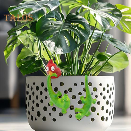 2 buc Statuie de gecko de jardinieră agățată Figurină de șopârlă cățărătoare Umeraș pentru ghiveci Decorare Gecko din rășină pentru ghiveci de flori de birou Decor de plante în aer liber