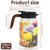 1500ml Vintage Floral Tea Thermos with Infuser Stainless Steel Tea Kettle DripProof Teapot With Tea Infuser Thermo Home Teaware