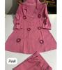 Women Designer Party Wear Pure Cotton Slub Angrakha Style Top Cord Set Kurti Dress