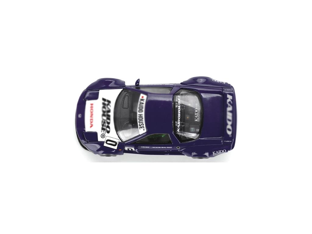 MINI GT NSX Kaido Racing V2 Purple with White Hood and Graphics Jun Kaido House Special Diecast Model Car KHMG173 #0 (Design Imai) 1/64