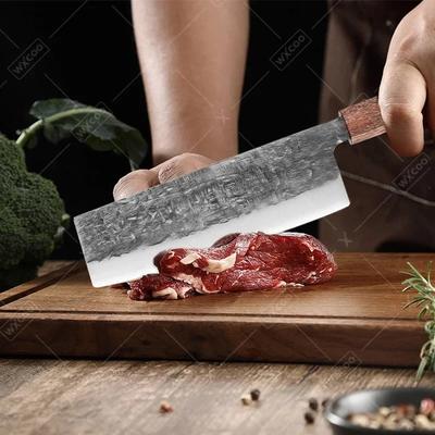 WXCOO Hammered Professional Kitchen Knives with Box Japanese Kiritsuke Chef Knife Sharp Blade Fruit Vegetable Cooking Knife