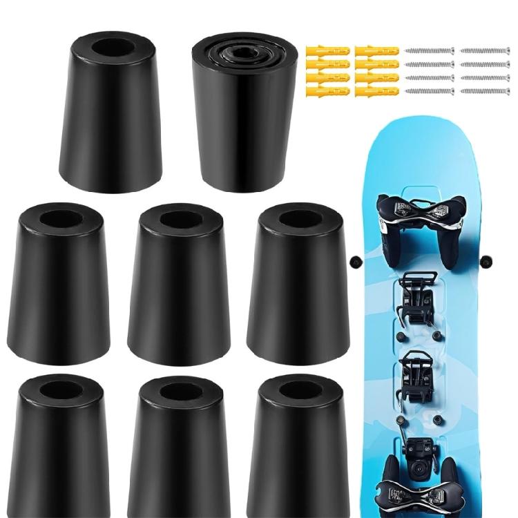 8pcs Vertical Ski Clothes Wall Support Space Saving Ski Equipment Rack Snowboard Holder for Home And Retail Use