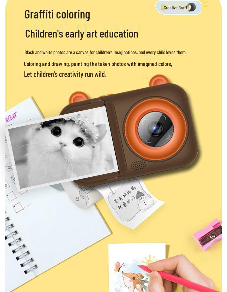 Children's Mini Instant Camera: HD Video, Digital SLR, Photo & Print Capabilities