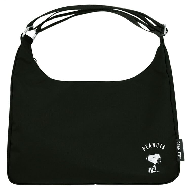 

Snoopy round mini shoulder bag black чорний