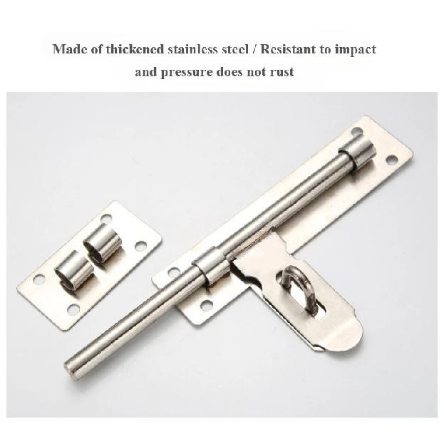 Thickened Stainless Steel Door Bolt Latch Security Door Bolt Latch Buckle Window Safety Lock Large Latch Home Decoration