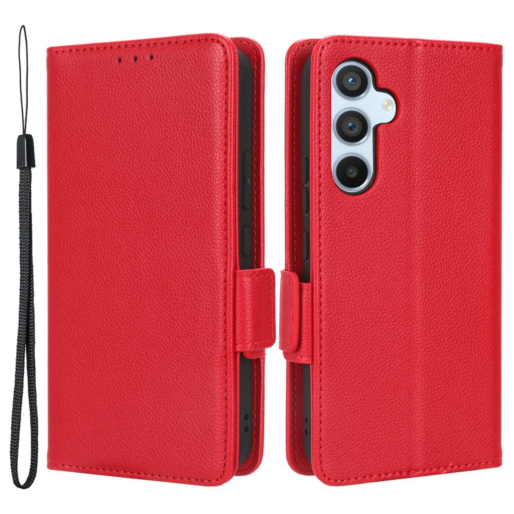 For Samsung Galaxy A54 5G Mobile Phone Cover Wallet Stand Litchi Texture PU Leather Dual Magnetic Clasp Phone Case