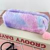 Case Pen Color Key Chain Plush Pencil Case Storage Bag Decoration Gift Kids