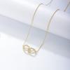Mlluki 925 Sterling Silver 14K Gold Plated Irregular Twisted Pendant Necklace for Women