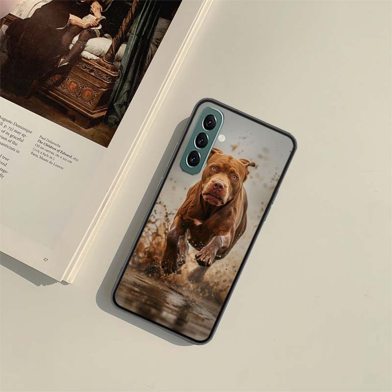 Pit Bull Lovely Pet Dog Pitbull Phone Case for Samsung A54 A14 A24 A34 A17 A37 A57 A55 A35 A25 A15 A07 A05S A04S A12 A22 A32 A52