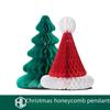Christmas Honeycomb Ornament Set: Tree Hats & Pendants for Holiday Décor In Schools, Stores, and Malls