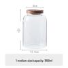 ZISIZ Large Capacity Glass Storage Jar with Wooden Lid