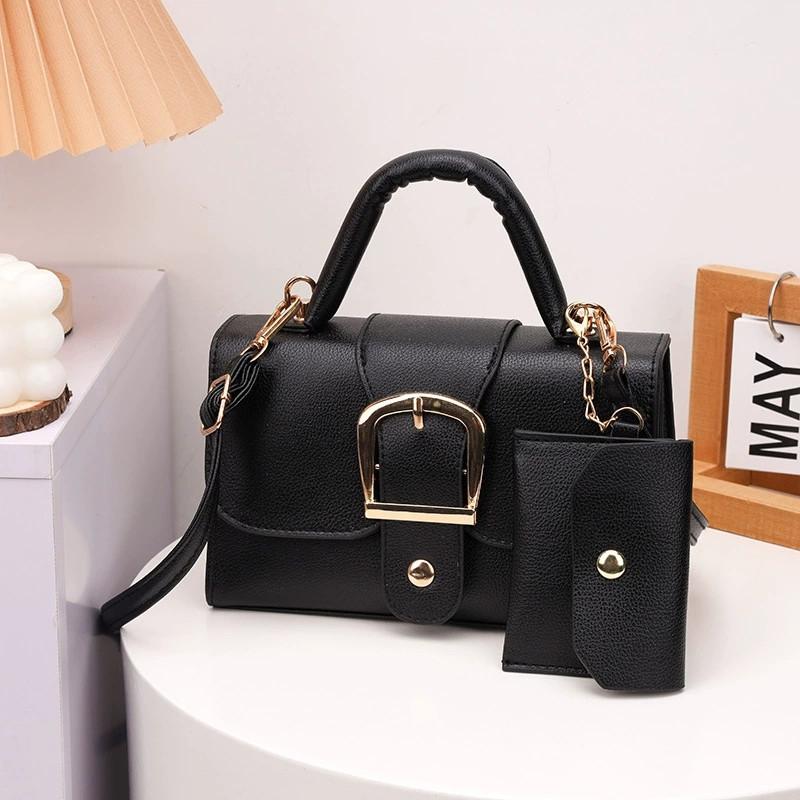 Flip Top Buckle Design Handbag Shoulder Bag with Adjustable Strap Stylish Crossbody Purse for Women Tote Bag with Mini Pouch