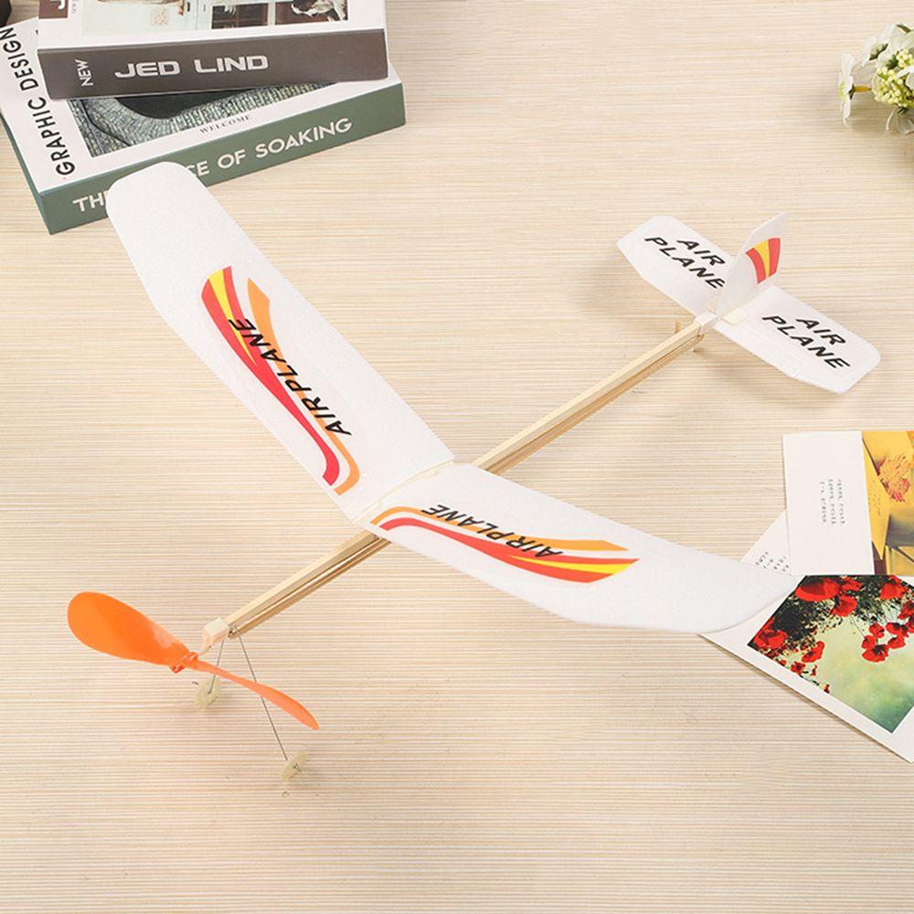 Toys for Students Airplane Model Rubber Bands Power Foam Plane Flying Glider Aircraft Toy
