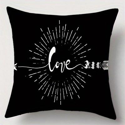 Home Decor Love-Themed Geometric And Peaceful Pillow Covers Pattern Cushion Cover Suitable For Sofa Bedroom Car Pillow Cover