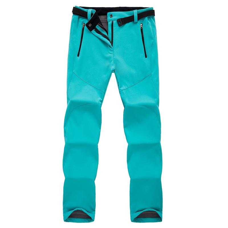 Ski Hiking Outdoor Pants Women Warm Fleece Padded Windproof Waterproof Trousers