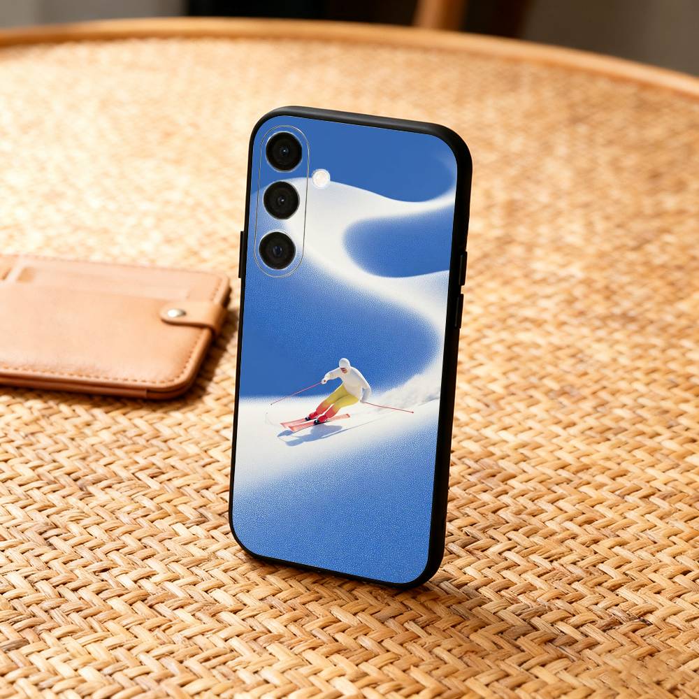 

Cool S-Skiing Phone Case For Samsung A73,72,71,53,52,51,22,91,80, Soft Black Cover Samsung a50 30s 50s