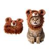 Funny Dog Plush Lion Hat Skin Friendly Cat Costume Headwear Cat Lion Shape Hood  Birthday Gift