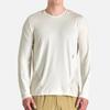 Rundhals-Pullover Langarm-T-Shirt Herren T-Shirts Beige 1UE10110021