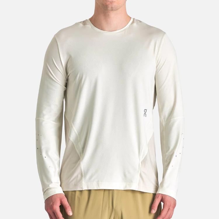 On Round Neck Pullover Lg Sleeve T-Shirt Men T-Shirts Beige 1UE10110021