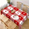 Black White Checkered Heart Rectangle Tablecloth for Tables Decor Home Dinner Reusable Table Cloth for Holiday Party Decorations