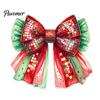 Hanging Bow Ornaments for Porch Christmas Acrylic Ornament, 2D Flat Decoration Colorful Lantern Print Bows Tree, Window, Wall Holiday Home Decor