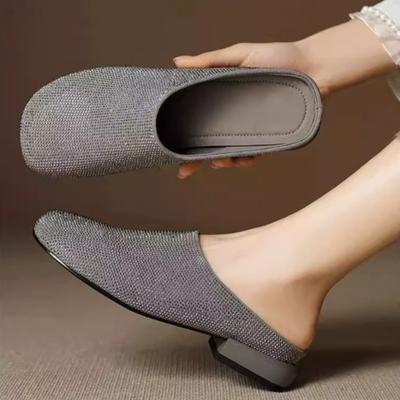 Mode 2025 Neue Baotou Halbschuhe Damenbekleidung Sommer Mode Sandalen und Hausschuhe Slipper