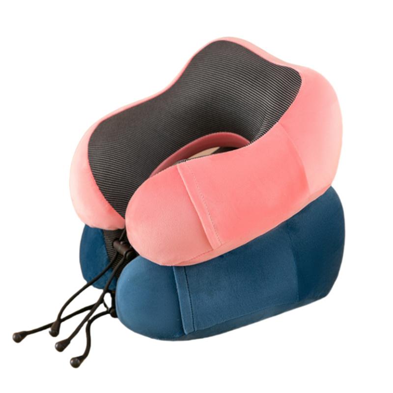 Cuscini per il collo in memory foam a forma di U Cuscino da viaggio morbido Cuscino per il collo per massaggi Cuscino per aereo per dormire Biancheria da letto sanitaria cervicale